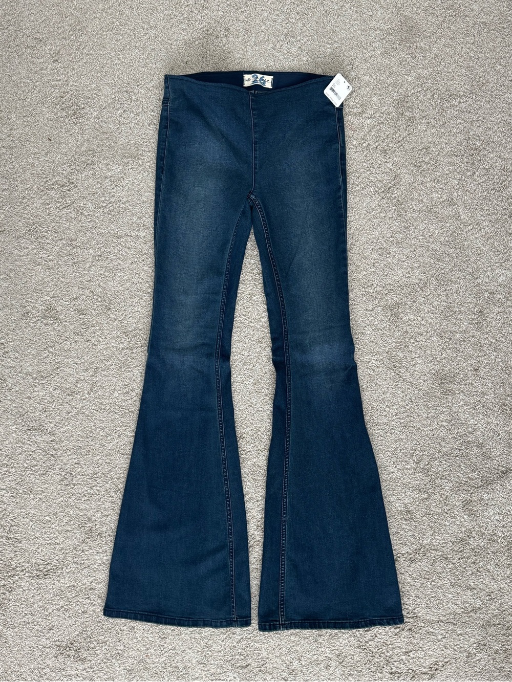 Free People Penny Pull-On Flare Jeans Dark Blue: Tag On, Never Worn